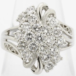 Ｐｔ９００　メレダイヤモンド合計１．５５ｃｔ　指輪